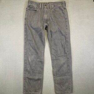 Levi's 505 Regular Fit Jeans Men 32x31 Gray Straight Leg Cotton Denim